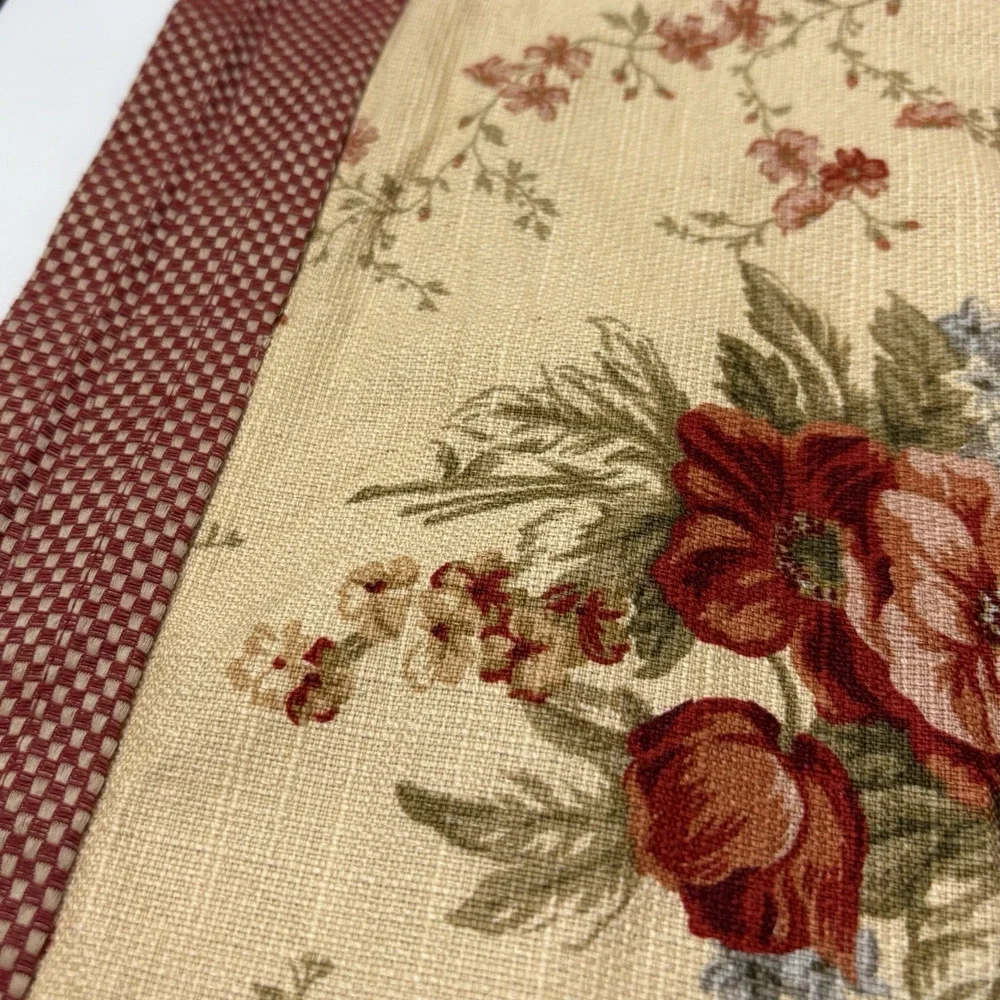 Waverly Norfolk Rose Sonata Harbor House 1 King Sham Red Floral Gingham Check